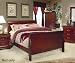 Cherry Finish California King Size Sleigh Bed