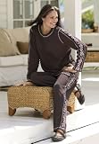 PETITE EMBROIDERED FLEECE SWEATPANTS
