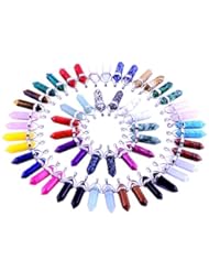 From Amazon.com. Click for details:
 Art and Craft Supply: 24pcs Healing Pointed Chakra Pendants Hexagonal Gemstones Quartz Crystals Bullet Shape Stone DIY Charm Beads Randow Assorted Color for Necklace Beading Supplies Art Jewelry Making Women Girls Gift - Cmidy Art and Craft Supply: 24pcs Healing Pointed Chakra Pendants Hexagonal Gemstones Quartz Crystals Bullet Shape Stone DIY Charm Beads Randow Assorted Color for Necklace Beading Supplies Art Jewelry Making Women Girls Gift - Cmidy