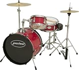 Pulse 3-Piece Junior Drum Set, Black