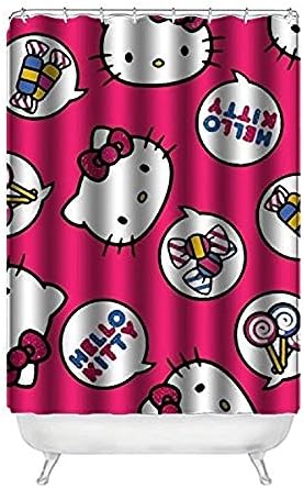 Anne Home Custom Cartoon Hello Kitty Blackout Panel Curtain 52"x63" (One Piece) Fabric for Bedroom