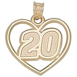 LogoArt Tony Stewart 10K Heart Pendant