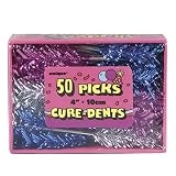 Curly Frill Picks 50 pc , 4 inch