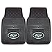 FANMATS 8773 New York Jets 2-Piece Heavy Duty Vinyl Car Mat Set, Front Row Floor Mats, All Weather Protection, Universal Fit, Deep Resevoir Design