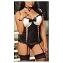 Dreamgirl Women's Plus Size Hollywood Seduction Reversible Satin Bustier