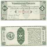 Oregon: Washington County 1933 1 Dollar Scrip, OR380-1. Lot of 10 consecutive serial numbers.