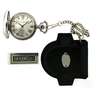 Colibri #1 Dad Pocket Watch Photo Insert with Black Leather Belt Holder Money Clip PWQ095258P