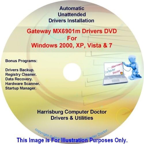 Gateway MX6901m Drivers DVD Disc - Windows, XP, Vista, Windows 7 and Windows 8 Driver Kits - Automatic Hardware Drivers Installation