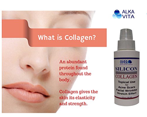 SILICON & COLLAGEN Topical Spray Acne Scars Facial Wrinkles & Age Blemishes 4 oz