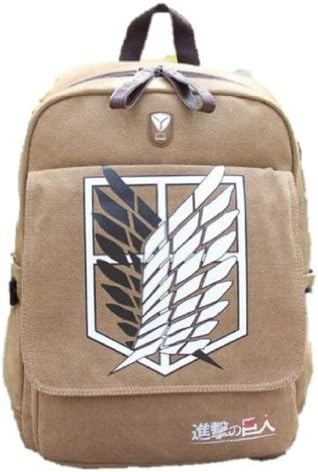 Attack on Titan Cosplay Backpack Shingeki No Kyojin School Bag Khaki