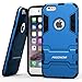 PASONOMI iPhone 6 Plus Case, [Heavy Duty] [Shock-Absorption] [Kickstand Feature] Hybrid Dual Layer Armor Defender Full Body Protective Case Cover for iPhone 6 Plus (5.5Inch) (Blue)