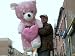 GIANT 54 inches tall PINK TEDDY BEAR FOR MOTHERS DAY or ANY DAY * HOLDS BIG PINK HEAR...