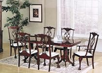 Hot Sale Beautiful Cherry Finish Chippendale Dining Room Set