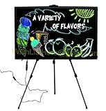 LED Light-Up Dry Erase Menu Sign Message Writing Neon Board 35x23 NEW