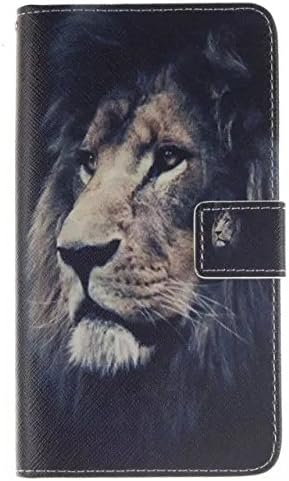 HNSPRING Colorful Patterns Premium TPU Flip Genuine Leather purses Cover protective Case for Microsoft Lumia 640 XL