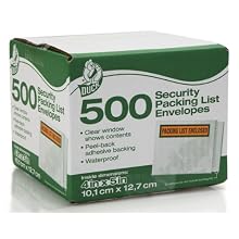 Duck Brand Clear View Packing List Envelopes, 5.5&amp;#34; x 4.5&amp;#34;, 500-Count, (393743)