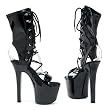 7 Inch Women's Sexy Shoes High Platform High Heel Sandal With Lace Up Ankle Wrap