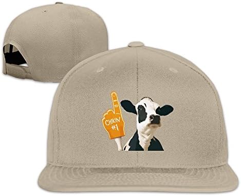 Fashion Funny Cow Finger Joke Hiphop Baseball Hat Unisex Natural