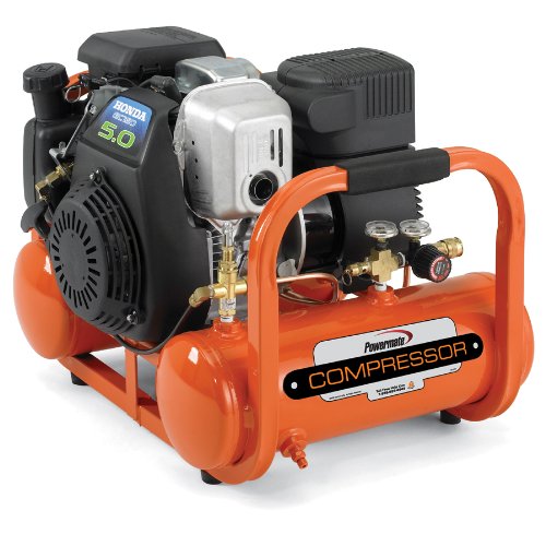 Powermate Contractor CTA5090412 4-Gallon Grade Direct Drive Pontoon Air Compressor with Honda Engine