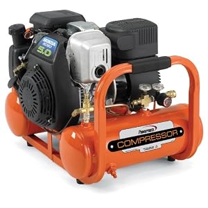 Powermate Contractor CTA5090412 4-Gallon Grade Direct Drive Pontoon Air Compressor with Honda Engine