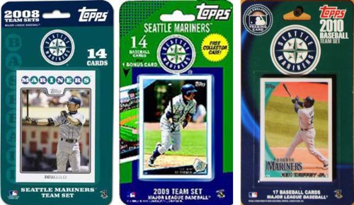 MLB  Seattle Mariners 3 Different Licensed Trading Card Team Sets