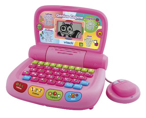 Vtech - 101155 - Jeu électronique - Ordinateur Enfant - Genius Copine - Rose