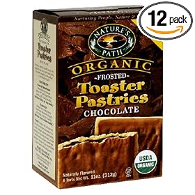 Nature's Path Organic Frosted Chocolate Toaster Pastries, 6-Count Boxes (Pack of 12)