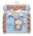 Baby Starters Plush Monkey Blanket, Blue