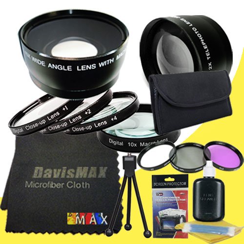 72mm Macro Close Up Kit Wide Angle 2x Telephoto Lenses