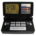 Elgin Travel Alarm Clock With Digital Photo Frame, Black