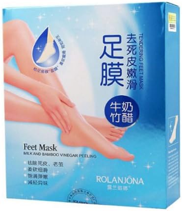 14 Pairs 28 Pcs Rolanjona Whitening and Moisturiser Milk Bamboo Vinegar Beauty Soft Feet Foot Mask Peeling Feet Masks Remove Hard Dead Skin