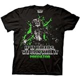 Predator If It Bleeds Glow in the Dark Men's Tee, Black