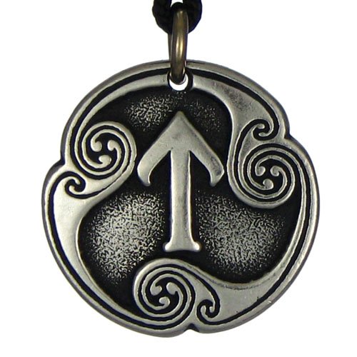 Tir Tiwaz Rune of Victory Talisman Viking Jewelry Asatru Necklace Pagan Wiccan Pendant