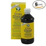 6pk - Lydia Pinkham Herbal Liquid Supplement 8 Oz