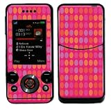 Pink Polka Dots Design Decal Protective Skin Sticker for Sony Ericsson W580i