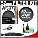 Search : Vivitar 52mm Circular Polarizer Glass Filter + LensPen + CapKeeper + Lens Cleaning Kit for Canon, Nikon, Sony, Olympus & Pentax Lenses