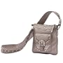 Lou-Ella Glam Rock Collection Designer Body Forming Cross Body Bag in Dark Rose