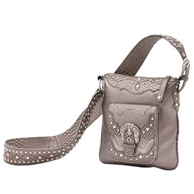 Lou-Ella Glam Rock Collection Designer Body Forming Cross Body Bag in Dark Rose