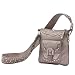 Lou-Ella Glam Rock Collection Designer Body Forming Cross Body Bag in Silver and Pearl