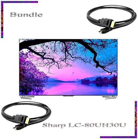 CYBER MONDAY LC-80UH30U 80 inch Smart LED 4K Ultra HD TV LC80UH30U Bundle