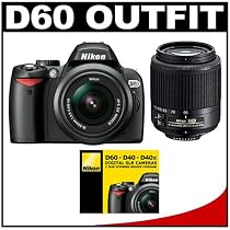 Nikon D60 Digital SLR Camera with 18-55mm f/3.5-5.6G VR AF-S DX Lens & 55-200mm f/4-5.6G ED AF-S DX Lens + Nikon 2-Year Extended Warranty