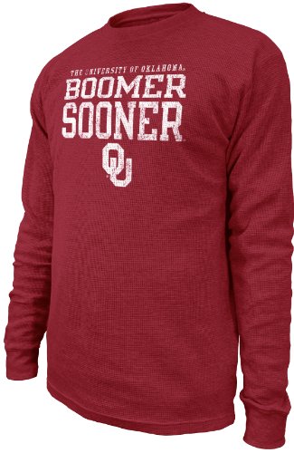 NCAA Mens Oklahoma Sooners First And Ten Long Sleeved Thermal (True Cardinal,Medium)