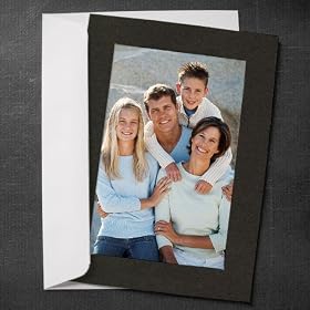 Set of 3 Photo Insert Cards: Hold 4 x 6 Photos, Black Color