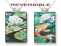 Clearly Charming Japanese Garden ArtGlass & Sterling Silver Necklace