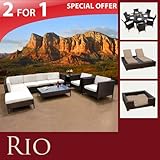 IMAGE OF OUTDOOR SOFA WICKER FURNITURE, DINING SET PATIO, DOUBLE COZY CHAISE, SML-DOG BED