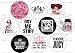 Set of 10 Juicy Couture Pinback Buttons Pins