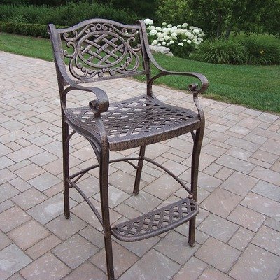 Oakland Living 2110-AB Mississippi Outdoor Bar Stool, Antique Oakland Living 2110-AB Mississippi Outdoor Bar Stool, Antique