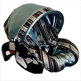 Baby Bella Maya Infant Car Seat Cover in Beary Blue Stripe