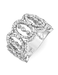 1.65 Carat (ctw) 14k White Gold Round Diamond Ladies Cocktail Designer Right Hand Ring