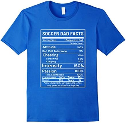 Men's Soccer Dad Shirt - Soccer Dad Facts TShirt XL Royal Blue